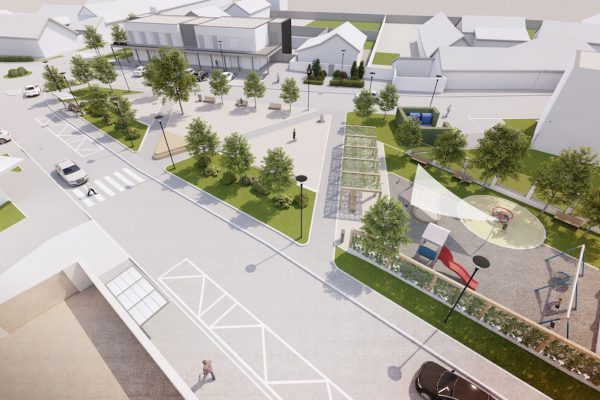 Revitalizace centra obce Blučina, náhledová perspektiva